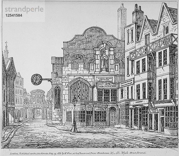 Kirche St. Dunstan in the West  Fleet Street  City of London  1824. Künstler: Anon
