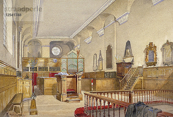 Innenansicht der St. Michaels Church  Wood Street  City of London  1888. Künstler: John Crowther