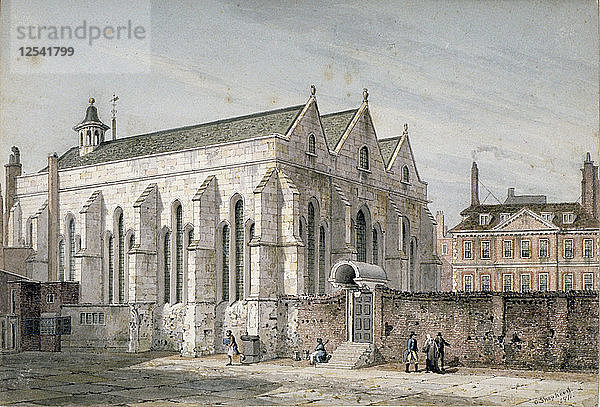 Ansicht der Temple Church  City of London  1811. Künstler: George Shepherd