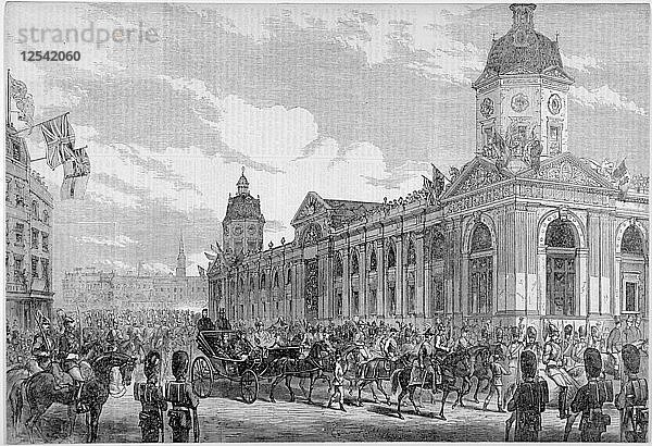 Königlicher Festzug auf dem Smithfield Market  City of London  6. November 1869. Künstler: Anon