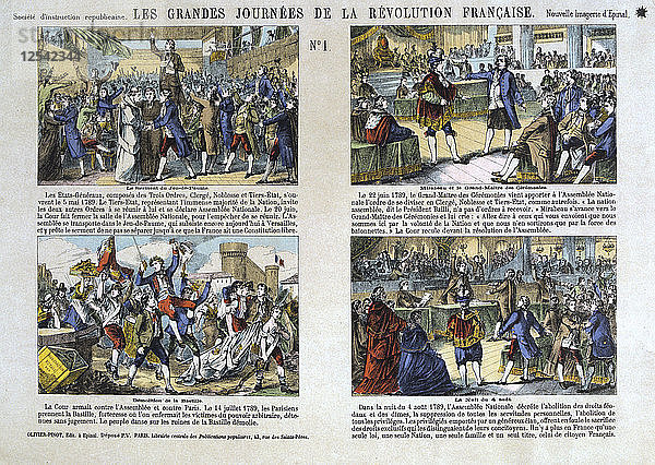 Les Grandes Journees de la Revolution Francaise  Revolution von 1789  Frankreich. Künstler: Unbekannt