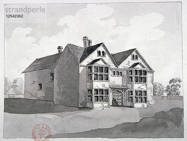 Ansicht des Herrenhauses in Little Ilford  Newham  London  um 1786. Künstler: Anon