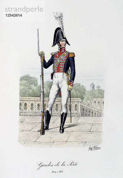 Gardes de la Porte  1814-15 Künstler: Eugene Titeux