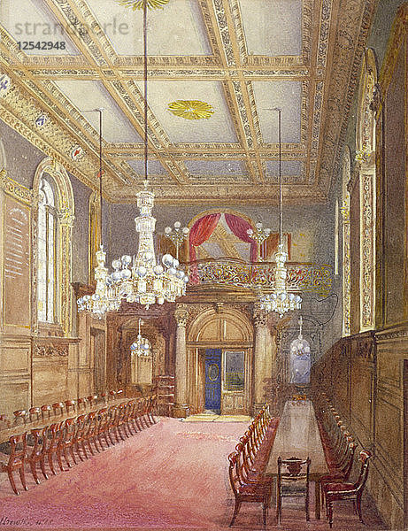 Innenraum der Vintners Hall  Upper Thames Street  London  1888. Künstler: John Crowther