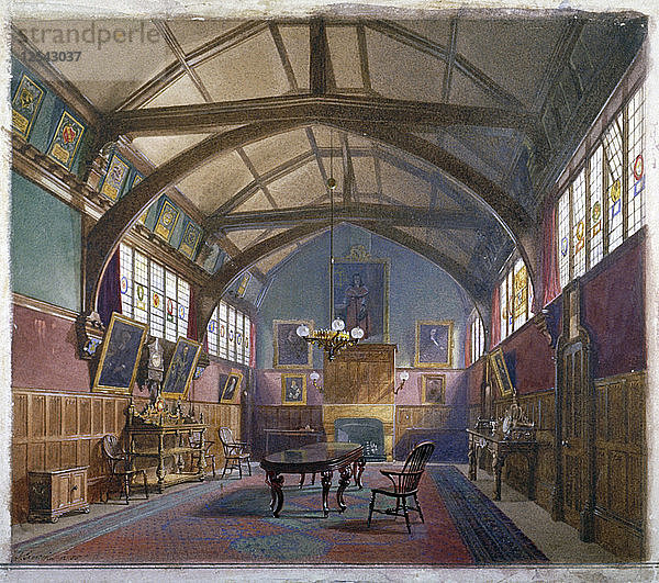 Innenraum des Barnards Inn  London  1885. Künstler: John Crowther