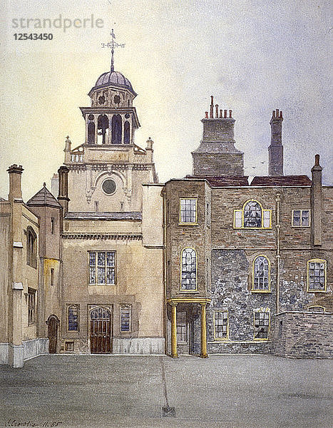 Blick auf die Nordseite des Chapel Tower  Charterhouse  London  1885. Künstler: John Crowther