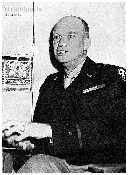General D. D. Eisenhower  amerikanischer Soldat und Politiker  20. Jahrhundert. Künstler: Unbekannt