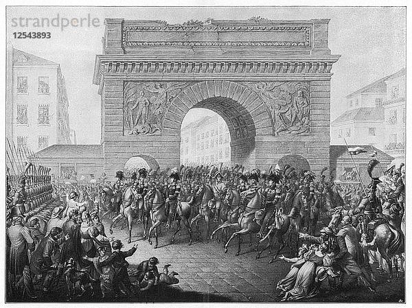 Einzug der Alliierten in Paris  31. März 1814 (1900). Künstler: Unbekannt