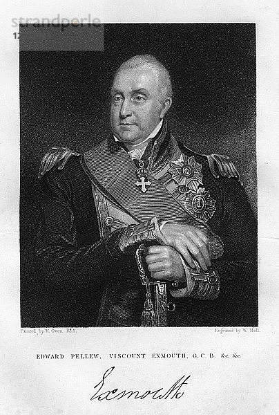 Admiral Edward Pellew (1757-1833)  1. Viscount Exmouth  1837.Künstler: W. Holl