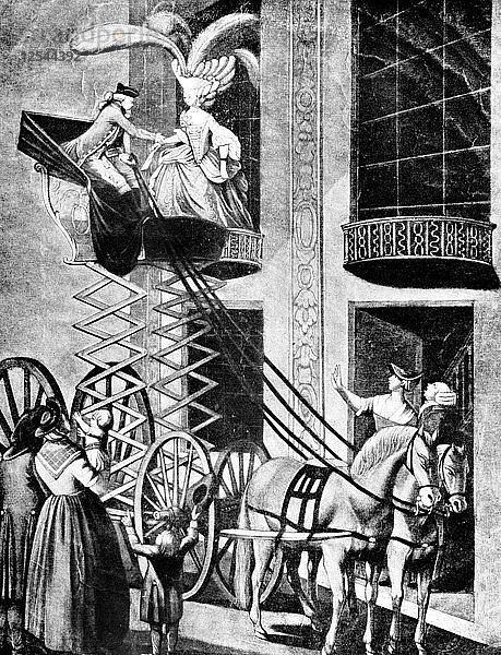 Der neumodische Phaeton  1776. Künstler: Unbekannt