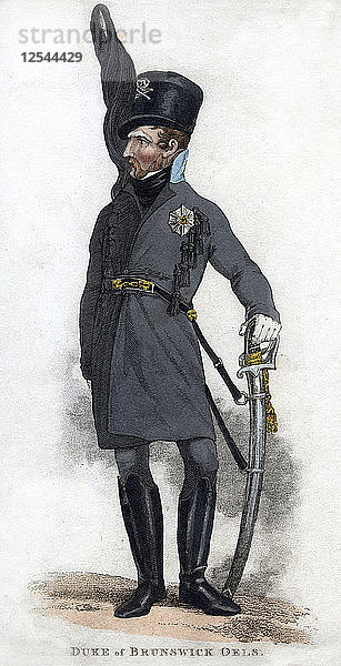Herzog von Braunschweig Oels  1810.Künstler: J Chapman