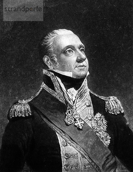 Admiral Edward Pellew (1757-1833)  1. Viscount Exmouth  1837.Künstler: C. Turner