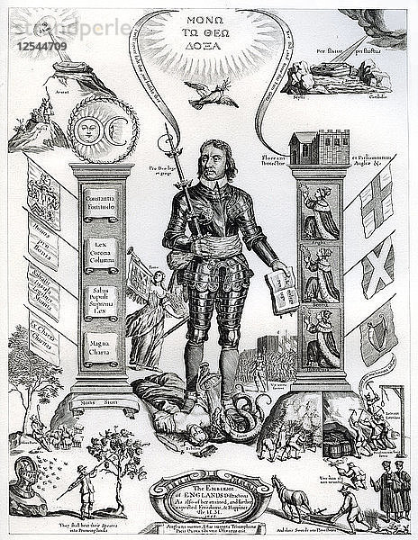 Das Emblem der Ablenkungen Englands  1658  (1899). Künstler: Unbekannt