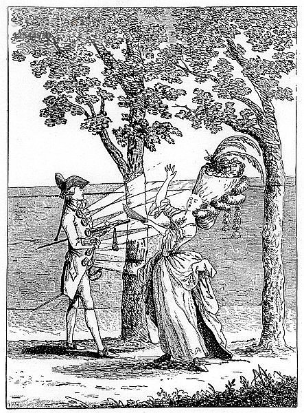 Stahlknöpfe  Coup de Bouton  1777. Künstler: Unbekannt