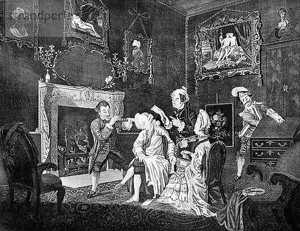 A Gentlemans Dressing Room  1771 Künstler: J. Golder
