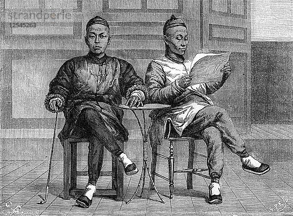 Chinesische Bankiers  San Francisco  Kalifornien  19. Jahrhundert.Künstler: Gustave Boulanger