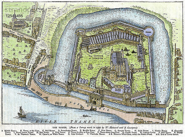 Der Tower  London  19. Jahrhundert. Künstler: Unbekannt