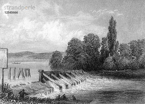 Die Themse bei Teddington  London  19. Jahrhundert. Künstler: Unbekannt