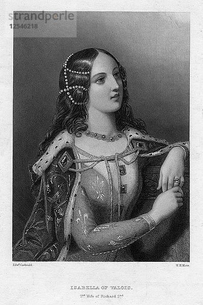 Isabella von Valois  zweite Ehefrau von Richard II.  um 1860  Künstler: WH Mote
