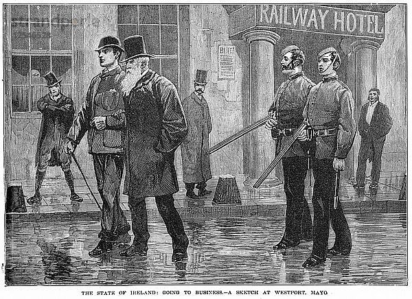 Der Zustand von Irland: Zur Sache gehen - eine Skizze in Westport  Mayo  19. Jahrhundert. Künstler: Unbekannt