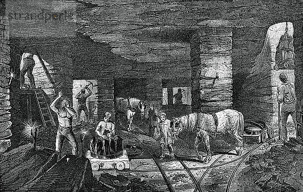 Bradley-Kohlebergwerk in der Nähe von Bilston  1886. Künstler: Unbekannt