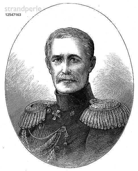 Fürst Aleksandr Sergejewitsch Menschikow (1787-1867)  russischer Militärkommandant. Künstler: Unbekannt