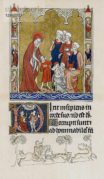 Christus wird von seiner Mutter im Tempel im Streit mit den Ärzten gefunden  um 1310-1320. Künstler: Unbekannt
