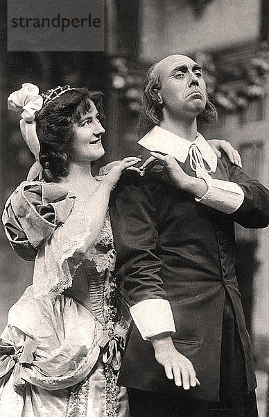 Louie Pounds und Powis Pinder in Lady Tatters  1907  Künstler: Foulsham und Banfield