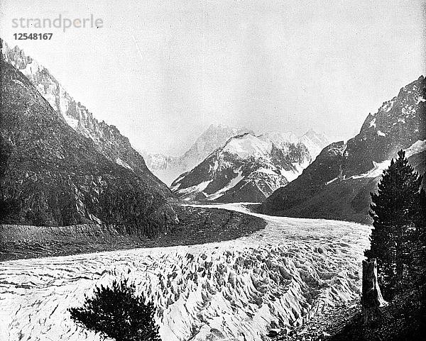 Das Mer De Glace  Schweiz  1893  Künstler: John L. Stoddard
