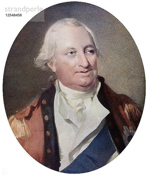 Charles Cornwallis  1. Marquess Cornwallis  englischer Militärkommandant  Ende des 18. Jahrhunderts  (um 1920) Künstler: H. Ogborne