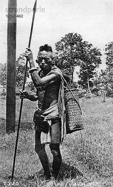 Naga-Mann  Indien  20. Jahrhundert. Künstler: Unbekannt