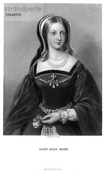 Lady Jane Grey (1537-1554)  19. Jahrhundert.Künstler: W. Holl
