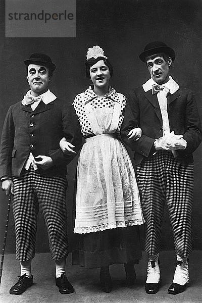 George Robey  Violet Loraine und Alfred Lester  Unterhaltungskünstler im Varieté  Anfang des 20. Jahrhunderts: Wrather & Buys