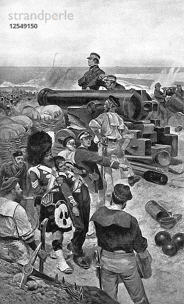 Die Marinebrigade in Sewastopol  1850er Jahre. Künstler: Unbekannt