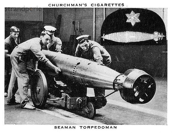 Seemann Torpedoman  1937.Künstler: WA & AC Churchman