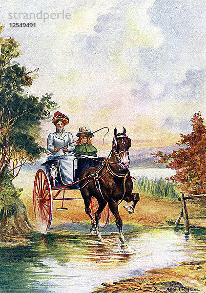 Ein kluger Abgang  1902. Künstler: Arthur JC Rolfe