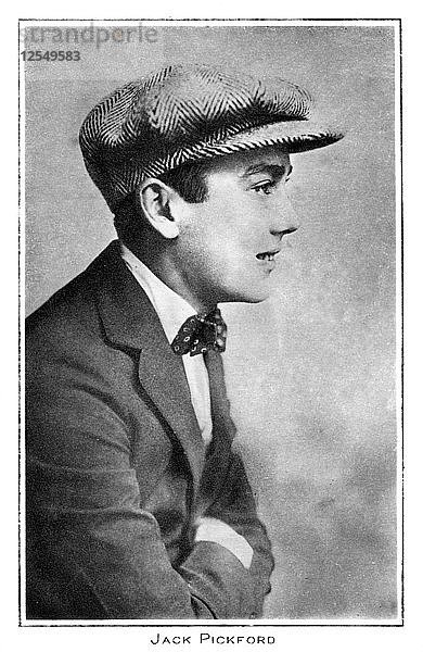 Jack Pickford (1896-1933)  in Kanada geborener amerikanischer Schauspieler  Anfang des 20. Künstler: Unbekannt