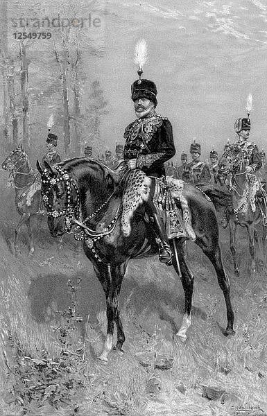 Edward VII. als Oberst der 10. Husaren  1902. Künstler: Unbekannt