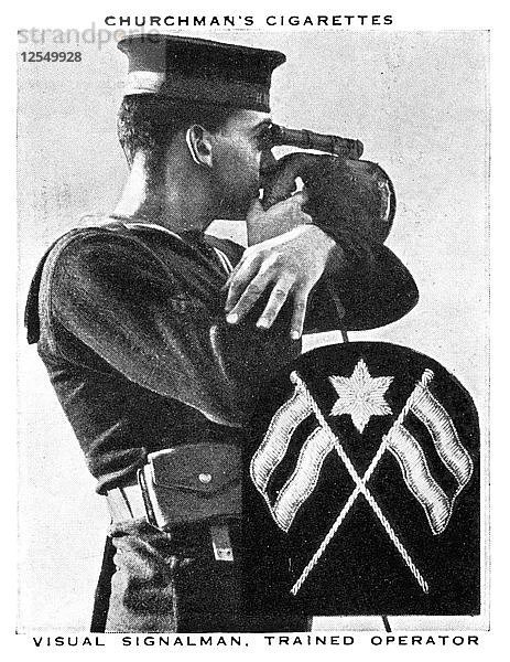 Sichtzeichenmann  ausgebildeter Operator  1937.Künstler: WA & AC Churchman