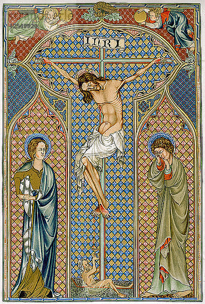 Kreuzigung  frühes 14. Jahrhundert. Künstler: Unbekannt