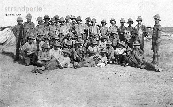 Abteilung der britischen Armee  Gruppe C  Mesopotamien  Erster Weltkrieg  1918. Künstler: Unbekannt