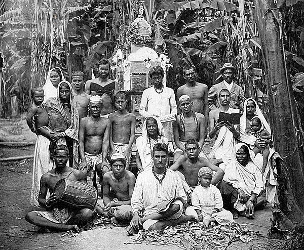 Kulis bei der Anbetung  Jamaika  um 1905 Künstler: Adolphe Duperly & Sohn