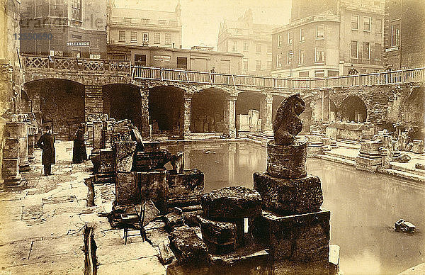 Die römischen Bäder  Bath  19. Jahrhundert. Künstler: Unbekannt