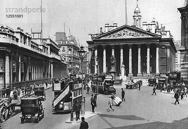 Die City  Zentrum von London  1926-1927. Künstler: McLeish