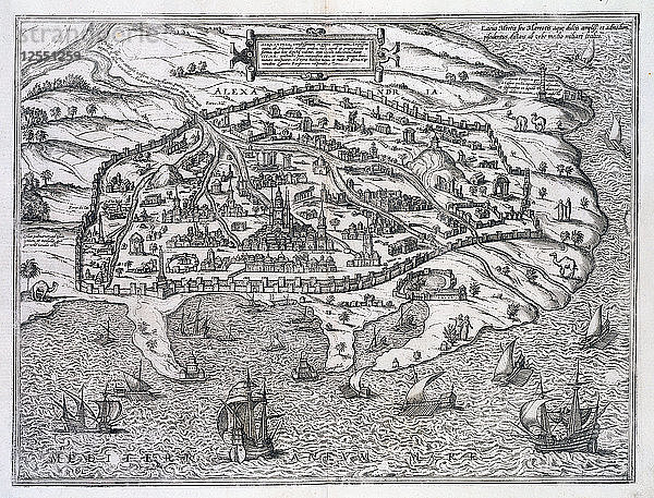 Karte von Alexandria  Ägypten  um 1625. Künstler: Unbekannt
