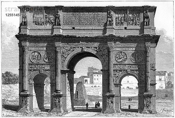Der Konstantinsbogen  Rom  Italien  19. Jahrhundert Künstler: E. Therond