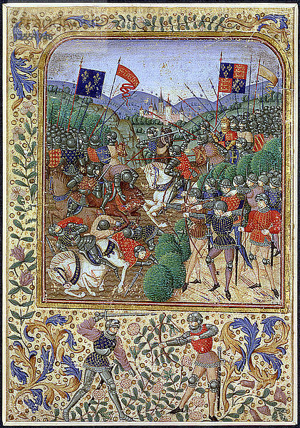 Schlacht von Agincourt  Frankreich  25. Oktober 1415  (19. Jahrhundert). Künstler: Unbekannt