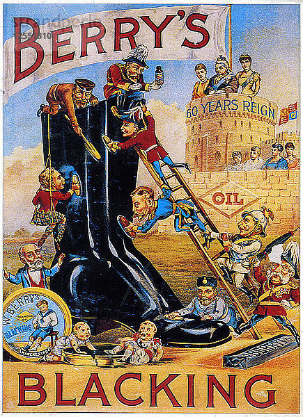 Werbung für Berrys Stiefelpolitur  1887. Künstler: Unbekannt