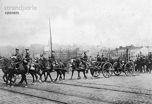 Die ersten Einheiten der British Expeditionary Force in Boulogne  Nordfrankreich  1914 (1920). Künstler: Unbekannt