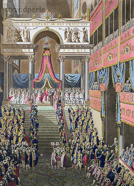 Heiliges Fest und Krönung ihrer kaiserlichen Majestäten  Paris  1804 (1806). Künstler: Unbekannt